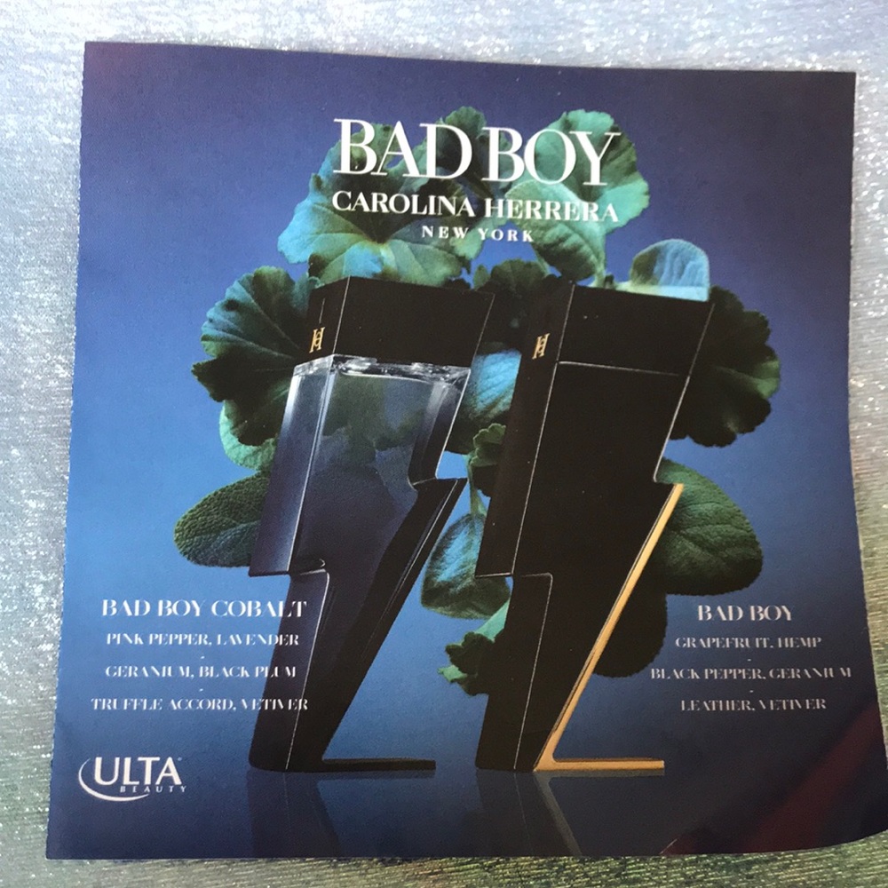 🆓 FREE W/ BUNDLE Carolina Herrera Bad Boy Cobalt Sample Card